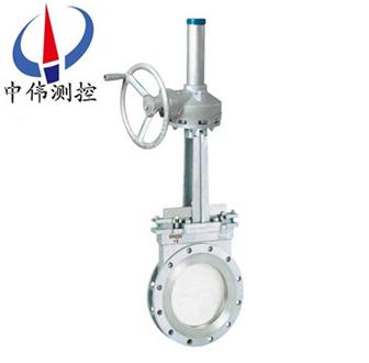 繖(san)齒輪(lun)晻闆刀(dao)型閘閥